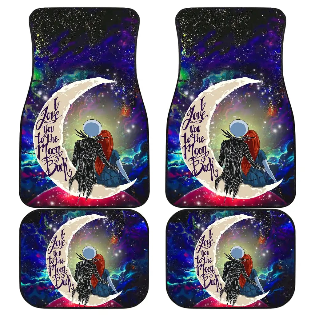 Jack And Sally Nightmare Before Christmas Love You To The Moon Galaxy Car Floor Mats