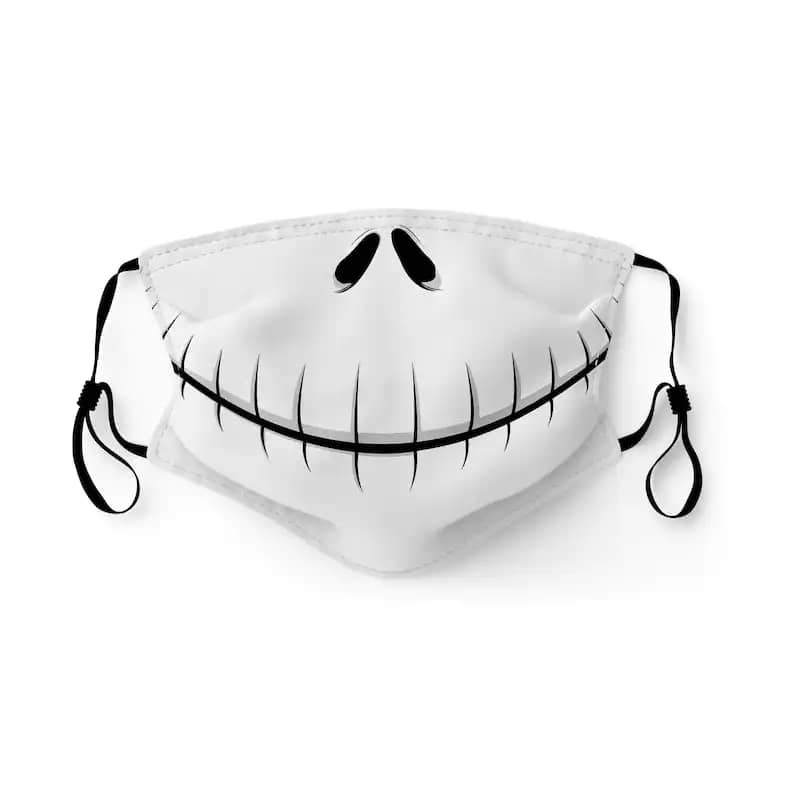 Jack Skellington Mouth Sewn Halloween Custom Face Mask