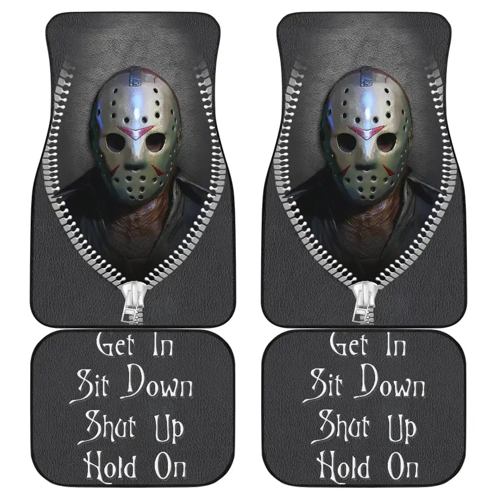Jackson Friday The 13Th Horror Get In Shit Down Shut Up And Hold On Zipper Car Floor Mats