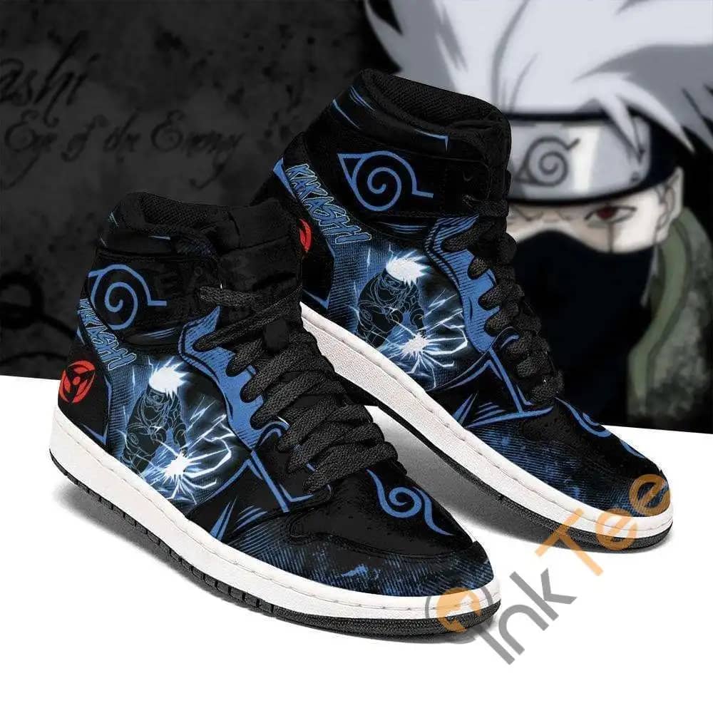 Japanese Anime Blue Lightning Character Custom Air Jordan Shoes