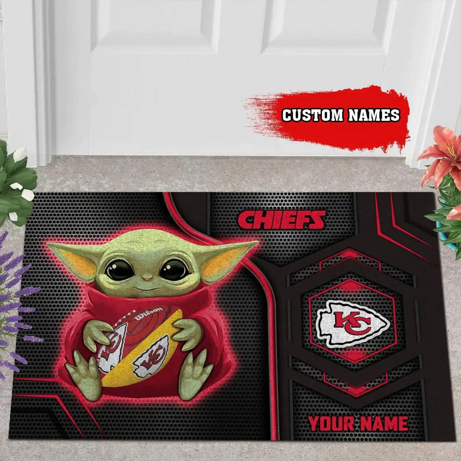 Kansas City Chiefs Personalized Doormat