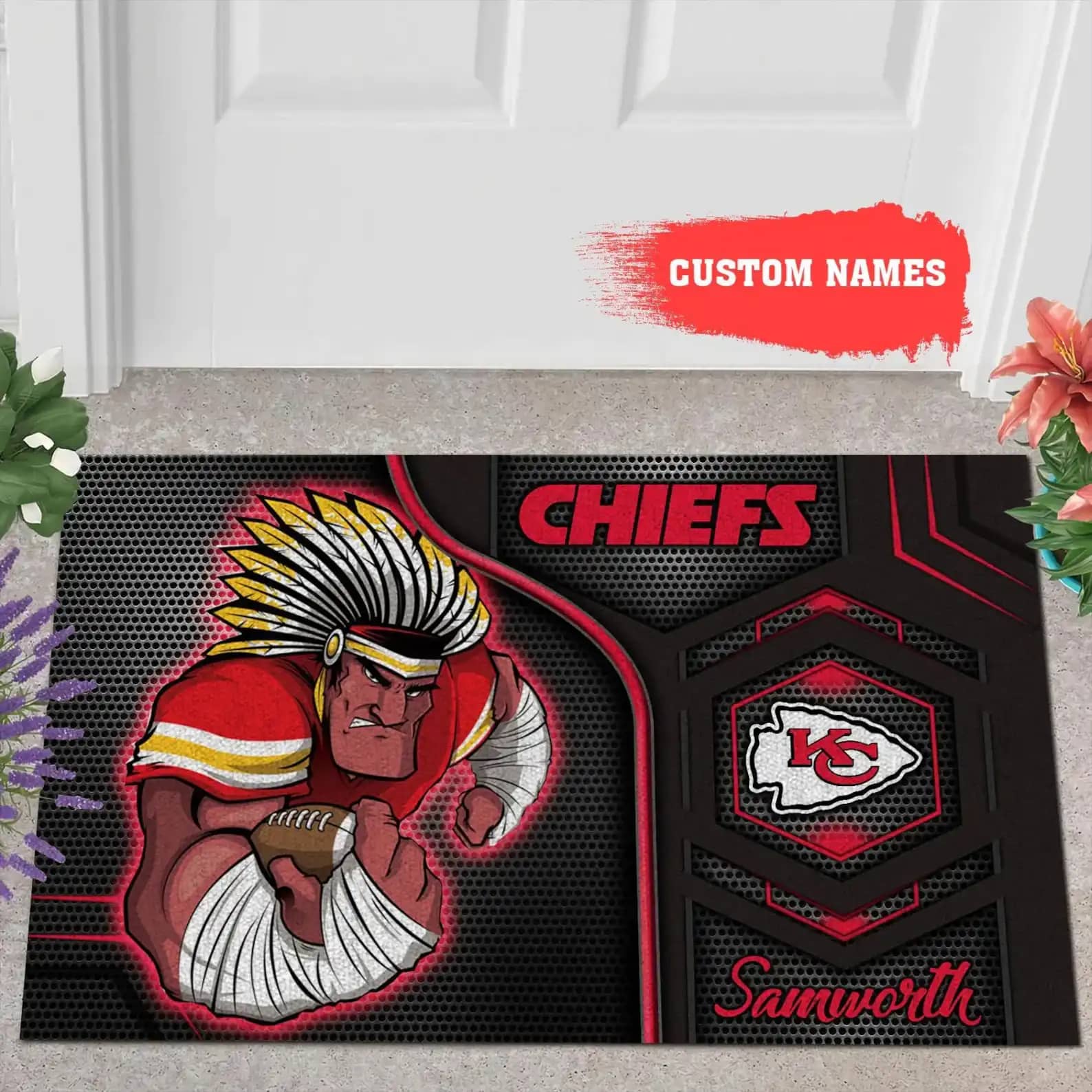 Kansas City Chiefs Welcome Mat Doormat