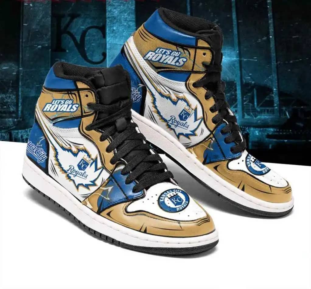 Kansas City Royals Mlb Baseball Fashion Sneakers Perfect Gift For Sports Fans Air Jordan Shoes