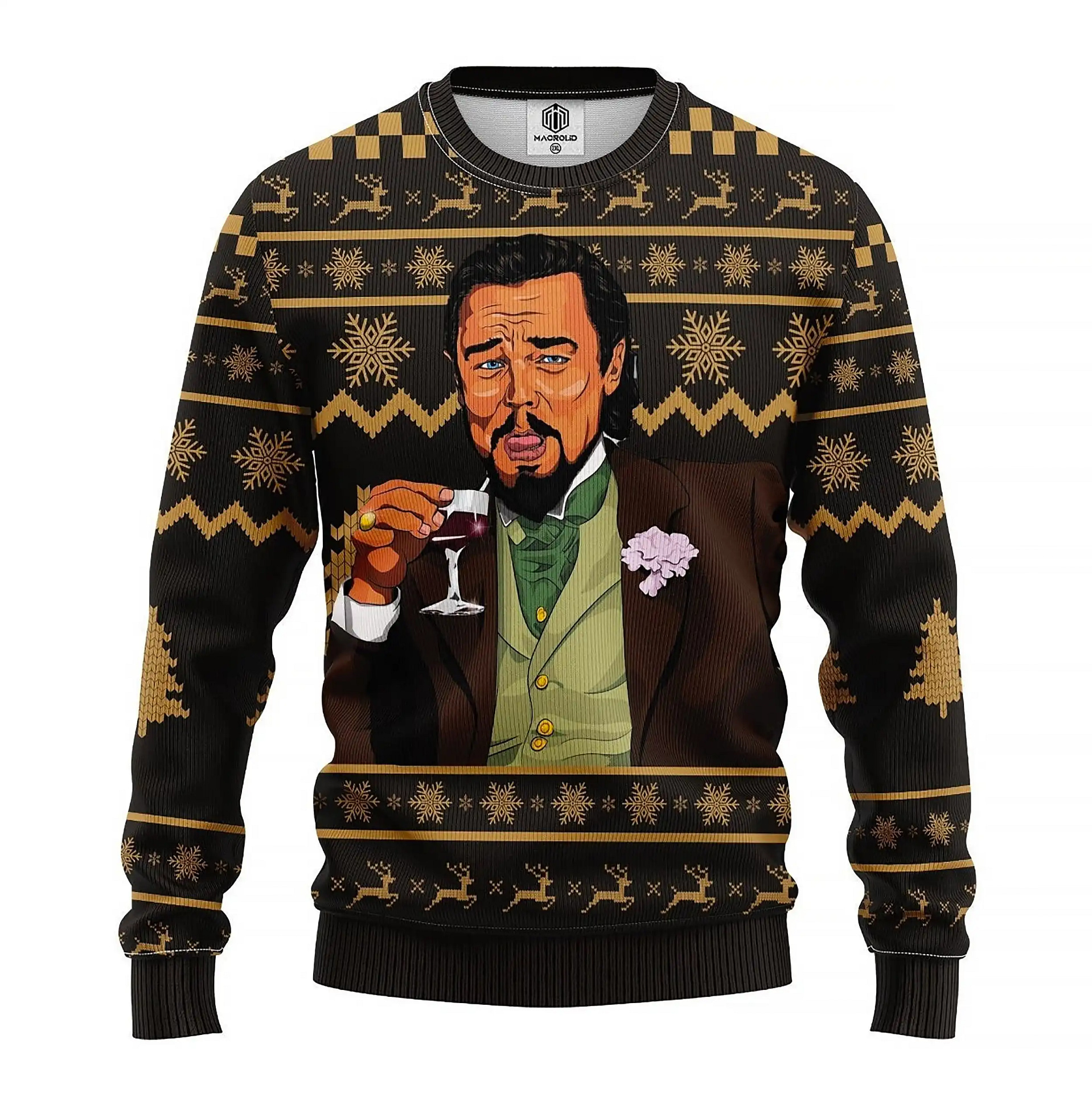 Leonardo Dicaprio Knitted Xmas Best Holiday Gifts Ugly Sweater