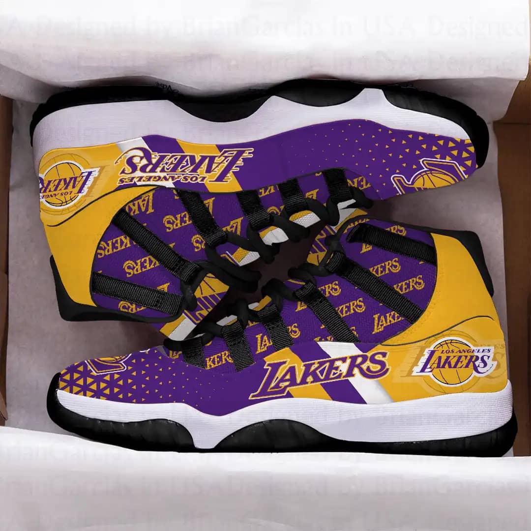 Los Angeles Lakers Custom Air Jordan 11 Sneakers
