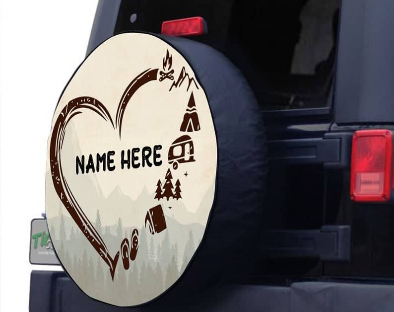 Inktee Store - Love Camping Personalized Tire Cover Image