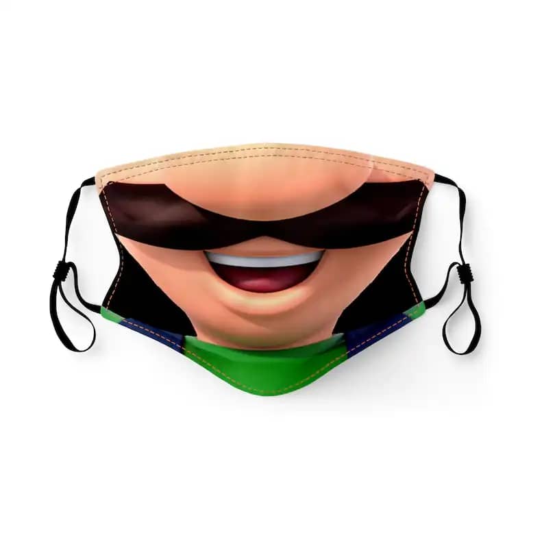 Luigi Mario Game Character's Name Super Mario Face Mask
