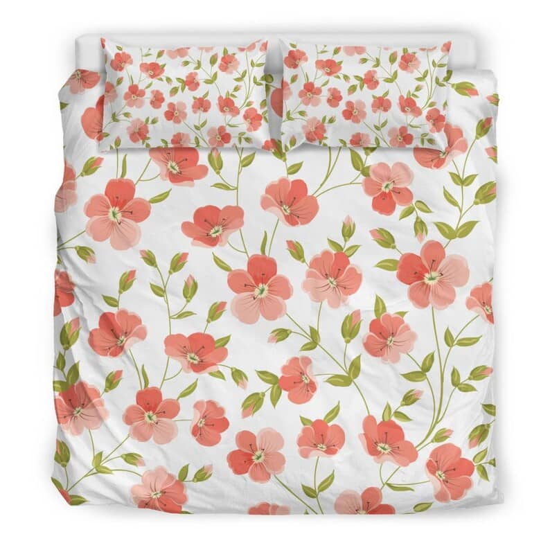 Inktee Store - Luxurious Red Blooming Vines Quilt Bedding Sets Image