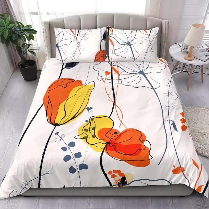 Luxurious Spring Flower Bloom Quilt Bedding Sets