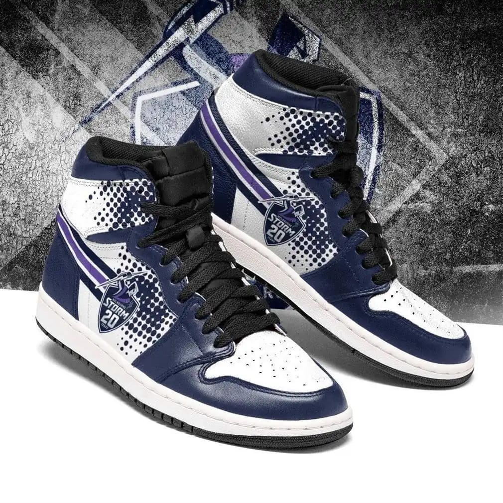 Melbourne Storm Nrl Fashion Sneakers Perfect Gift For Sports Fans Air Jordan Shoes