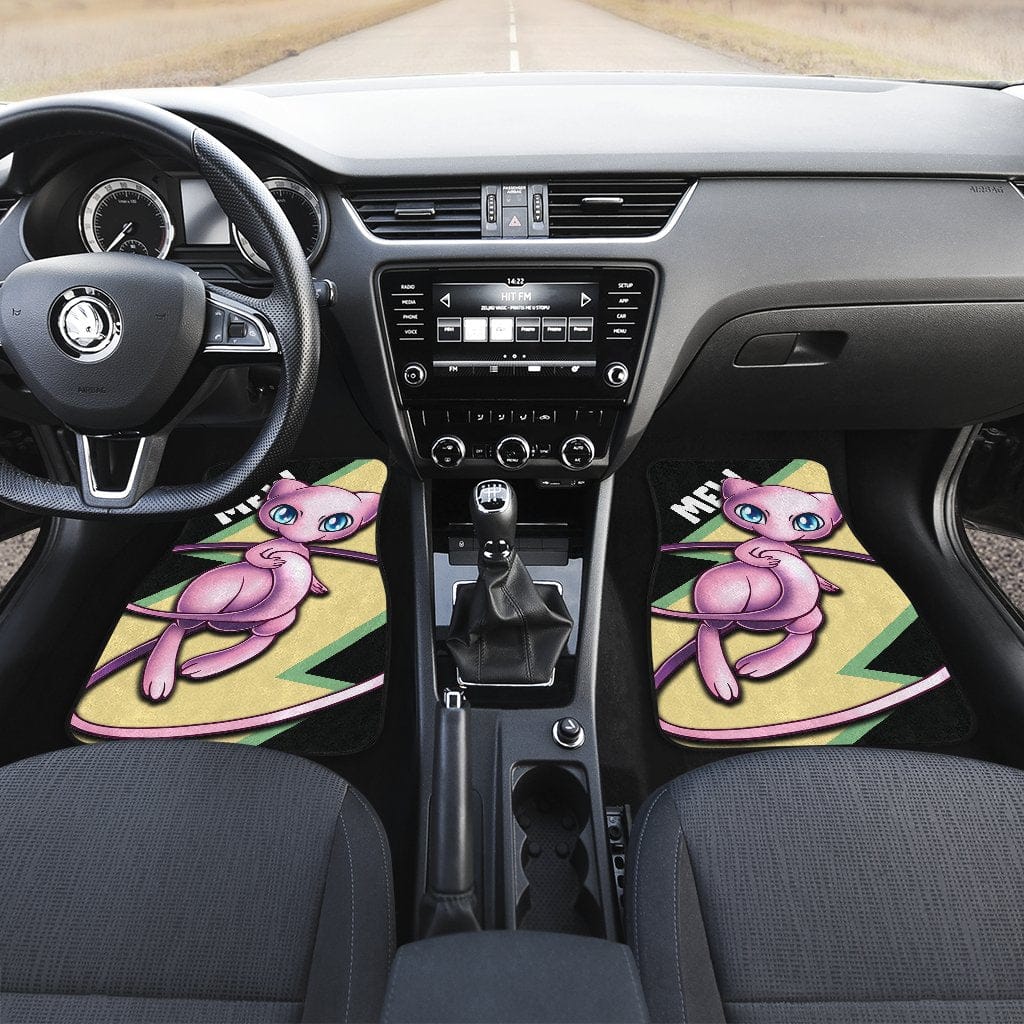 Inktee Store - Mew Custom Anime Pokemon Interior Accessories Car Floor Mats Image