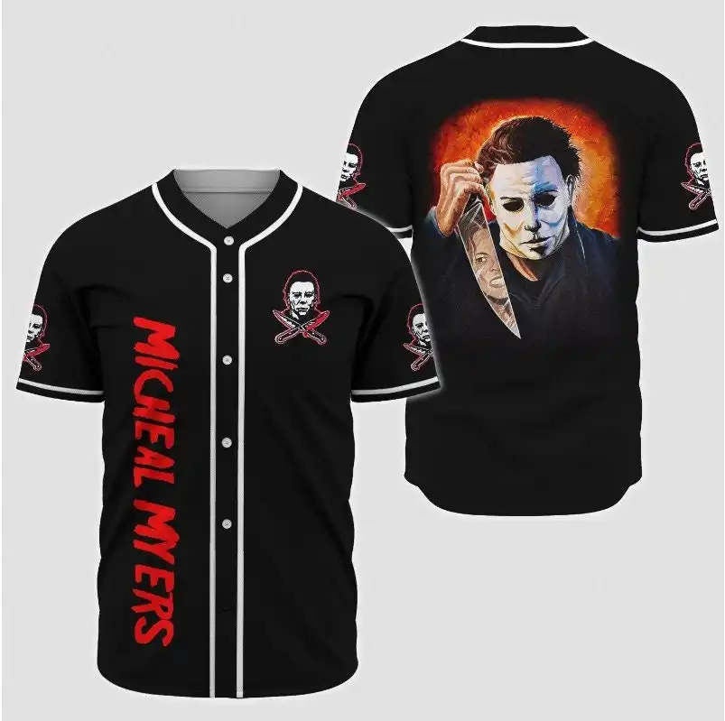 Michael Myers - No Lives Matter 2 Halloween Custom Baseball Jersey