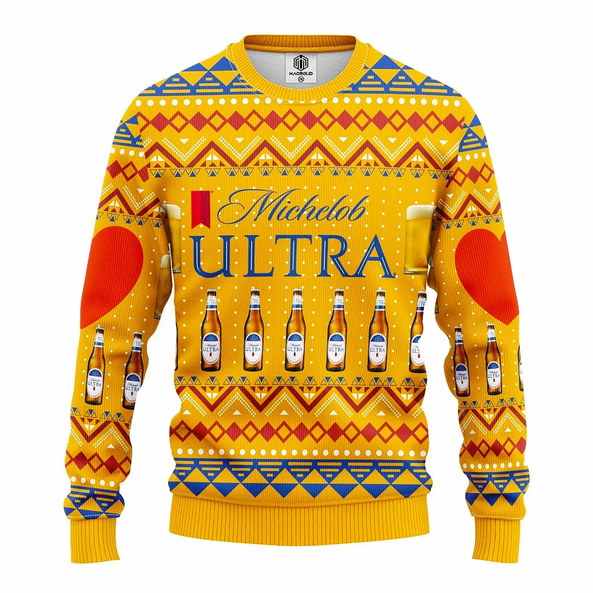 Michelob Ultra Knitted Xmas Best Holiday Gifts Ugly Sweater