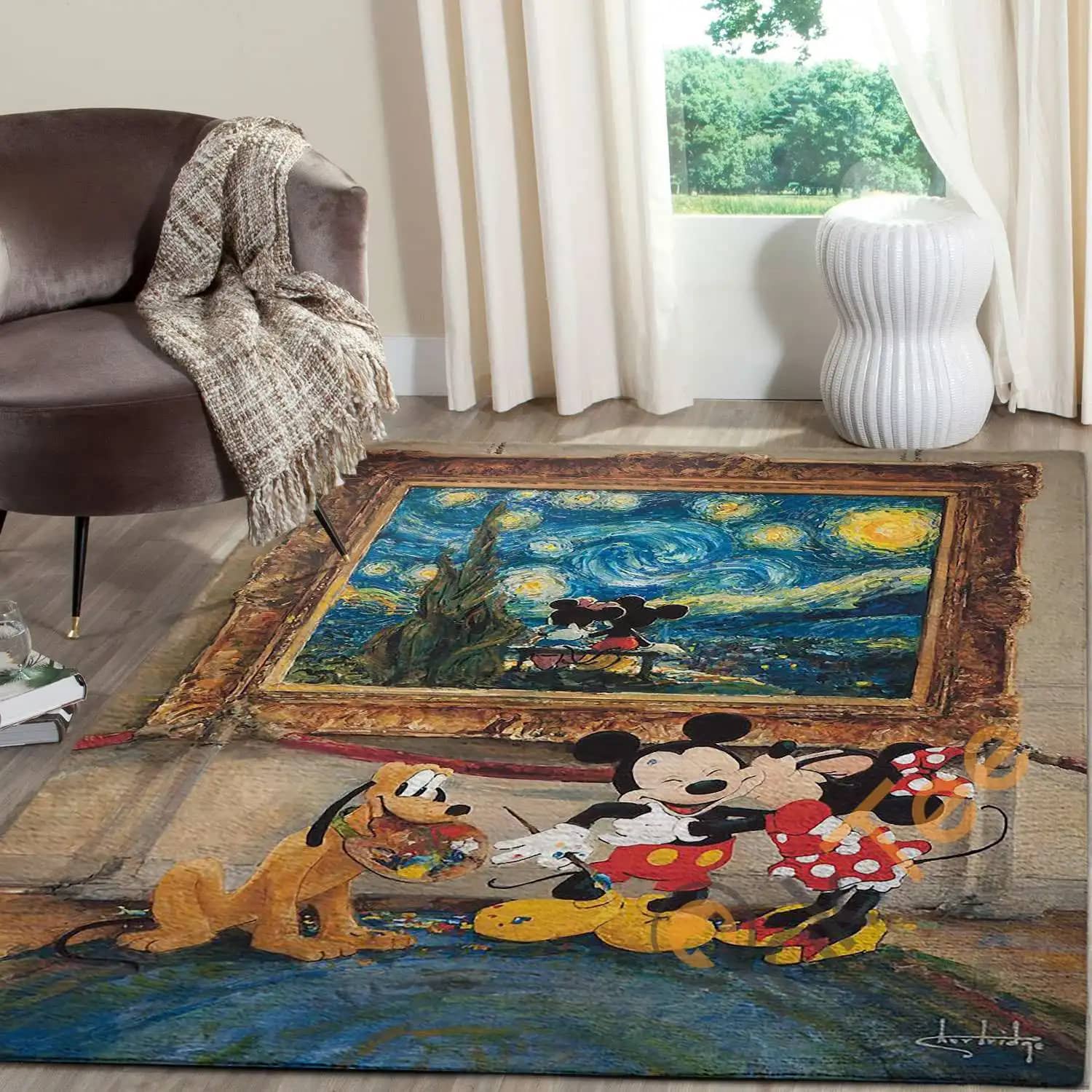 Mickey Mouse And Minnie Rug