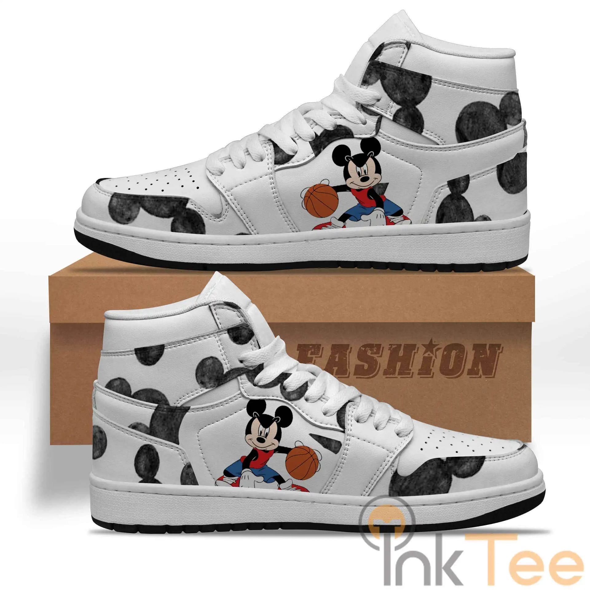 Mickey Mouse Playing Basketball Custom Air Jordan Shoes