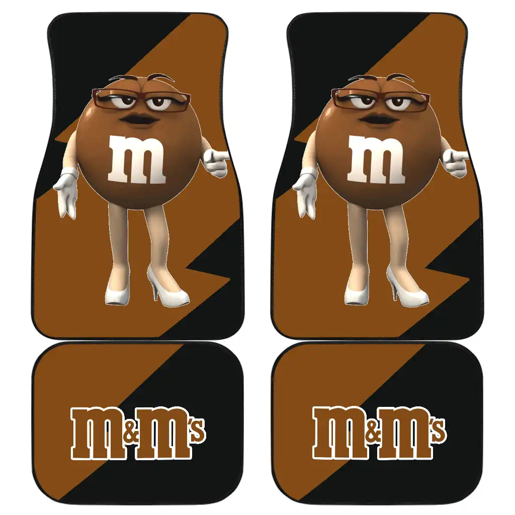 M&Amp;M'S Candy Ice Cream Cones Chocolate Brown Art Funny Gift Idea Car Floor Mats