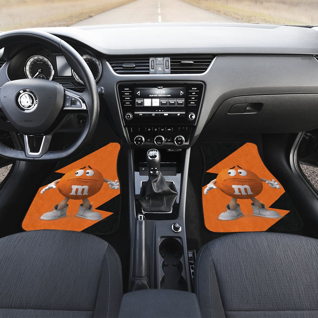 Inktee Store - M&Amp;M'S Candy Ice Cream Cones Chocolate Orange Funny Gift Idea Car Floor Mats Image