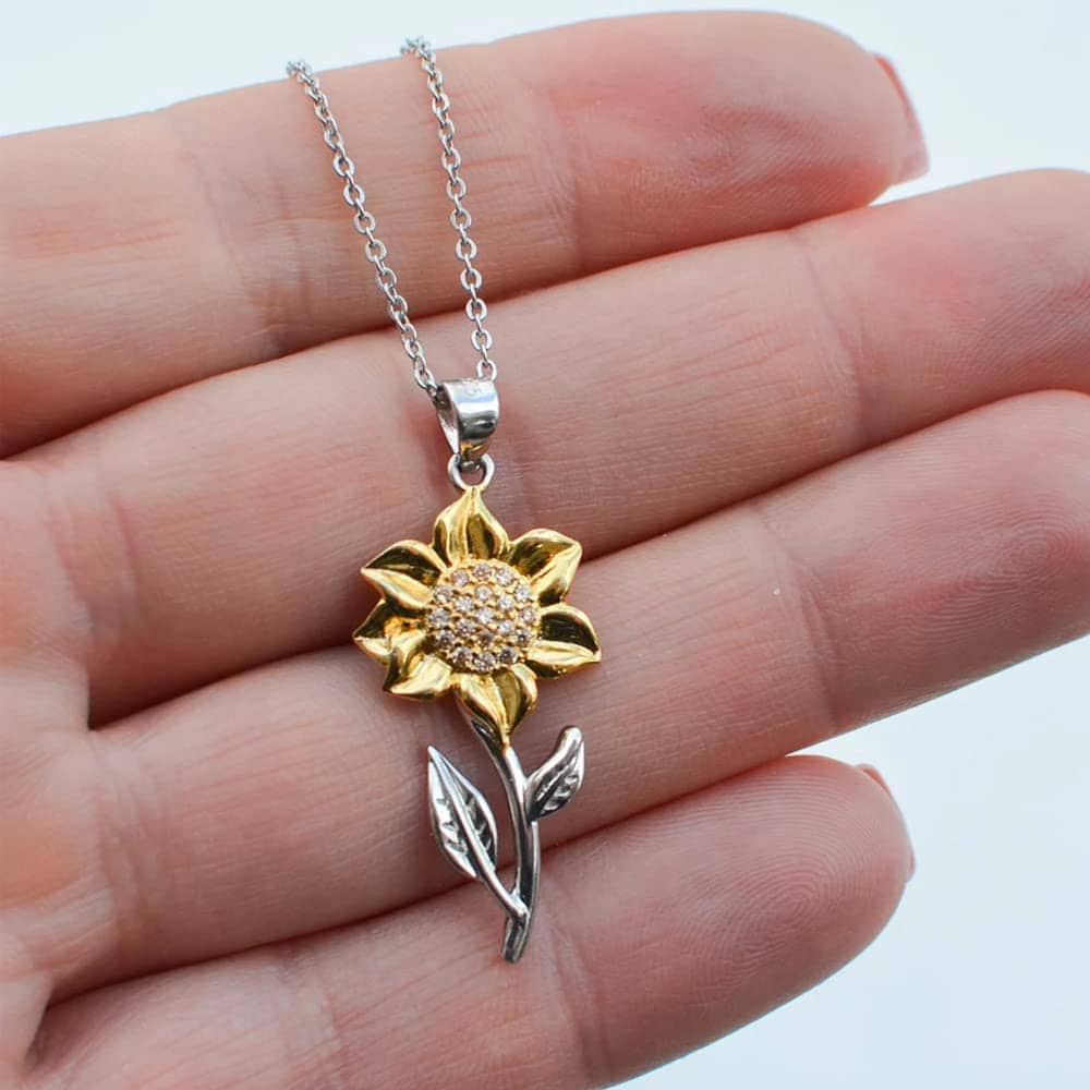 Inktee Store - Necklace Jewelry For Women For Fiance Or Sunflower Personalized Gifts Image