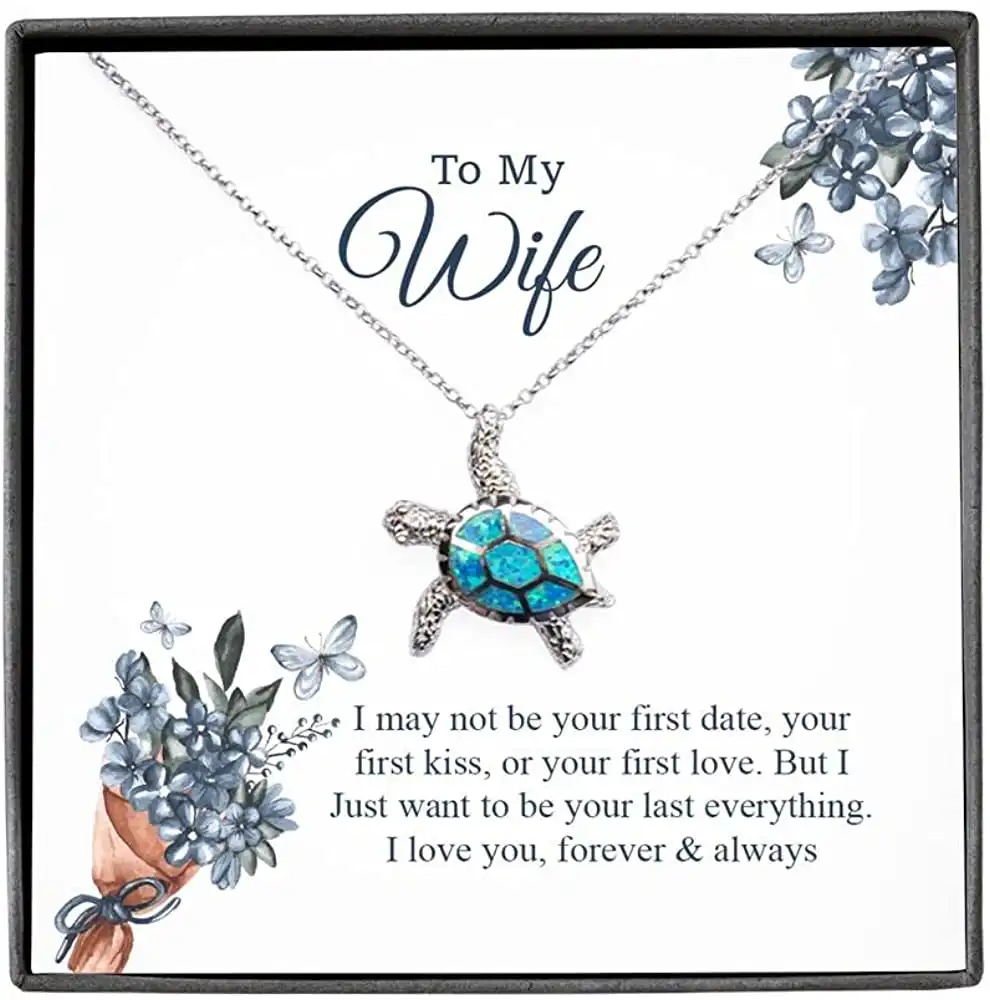 Necklace Jewelry For Women For My Beautiful Wife Turtle Personalized Gifts