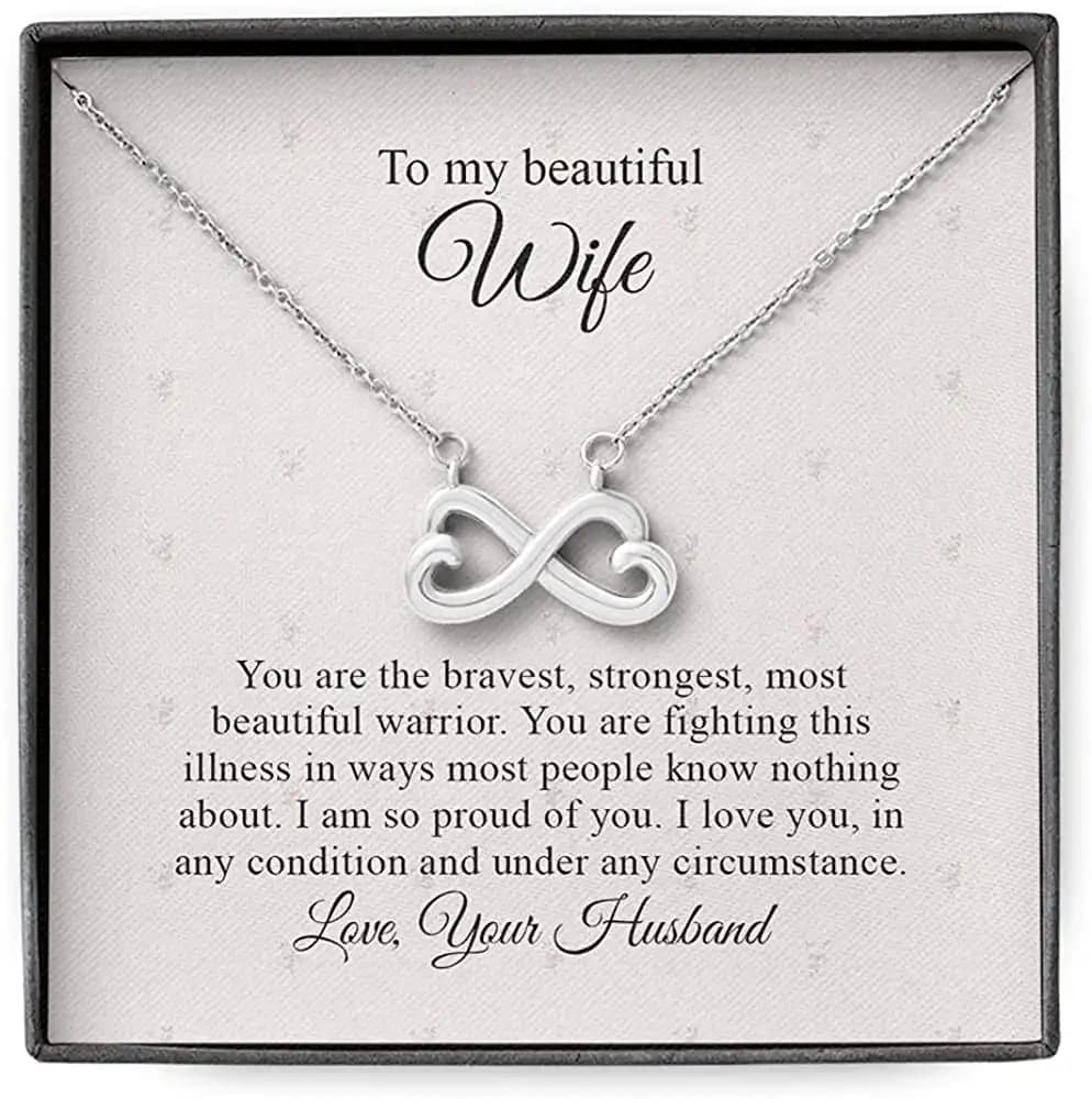 Necklace Jewelry For Women The Best Wife Infinity Heart Personalized Gifts