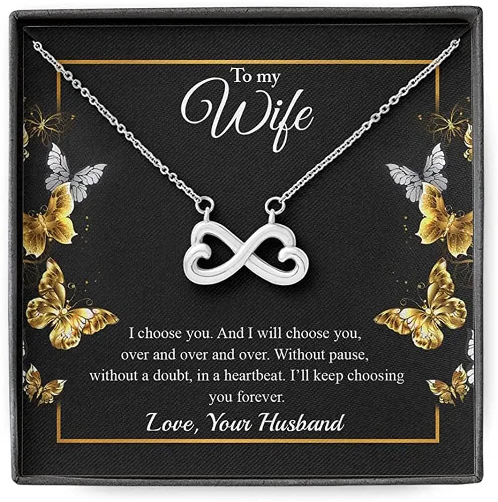 Necklace Jewelry For Women To My Wife Infinity Heart Personalized Gifts