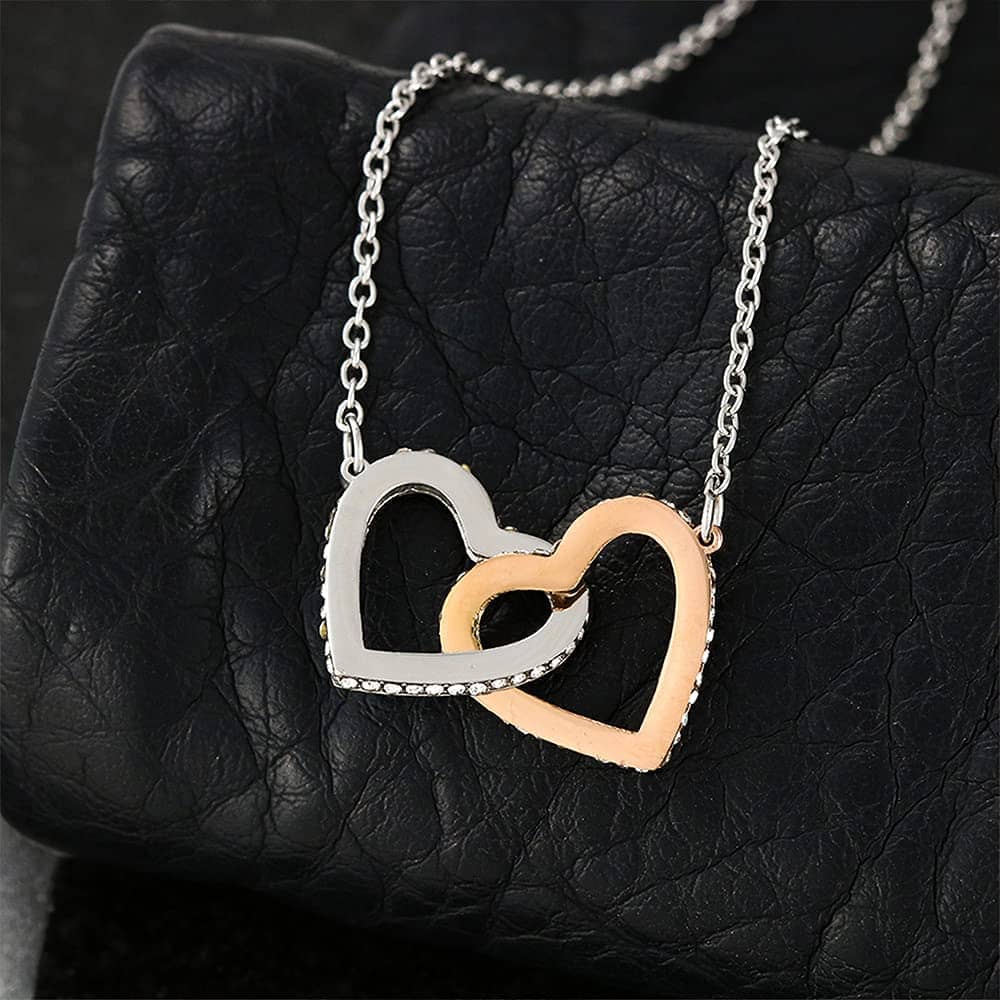 Inktee Store - Necklace Jewelry For Women To My Wife Interlocking Heart Personalized Gifts Image