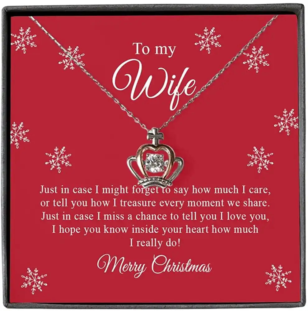 Necklace Jewelry For Women To My Wife Merry Crown Pendant Personalized Gifts