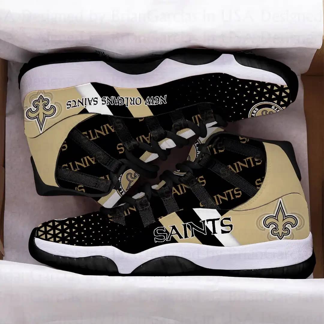 New Orleans Saints Custom Air Jordan 11 Sneakers