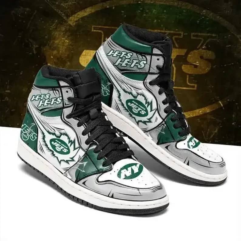 New York Jets Nfl Football Team Sneakers Perfect Gift For Fans Air Jordan Shoes