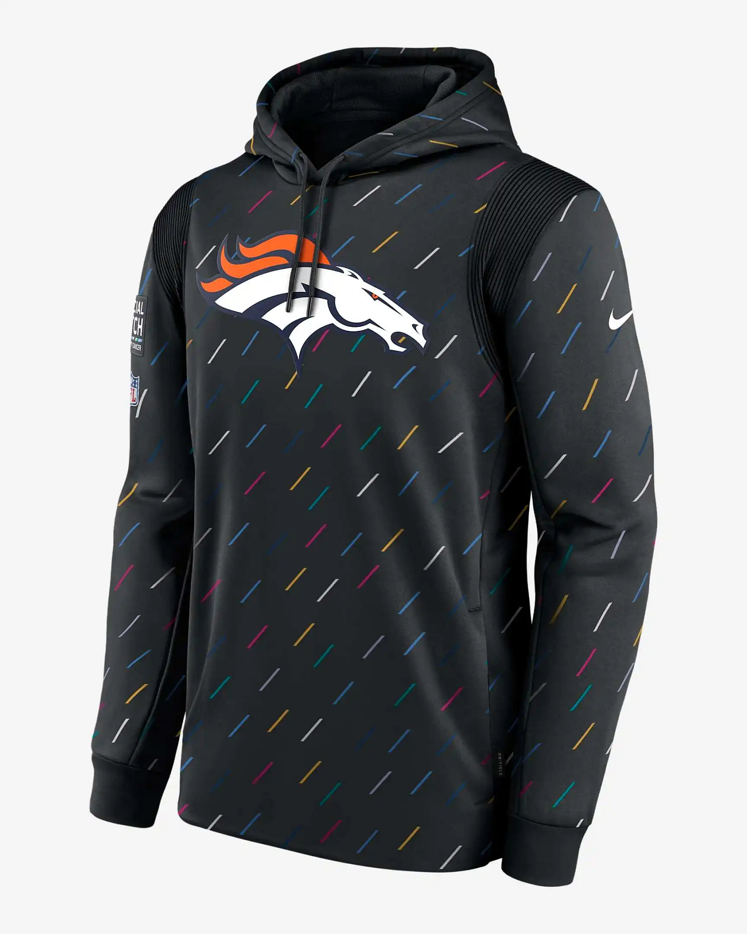 Nfl Denver Broncos Team Therma Crucial Catch Pullover Hoodie