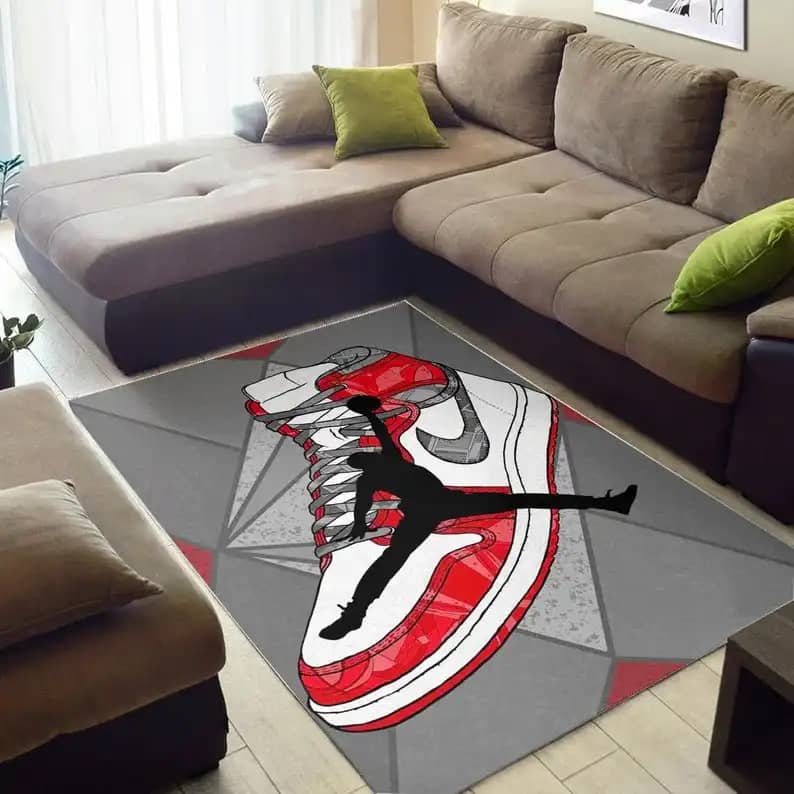 Nike Air Jordan, Jordan Fan Gifts Living Room Rug