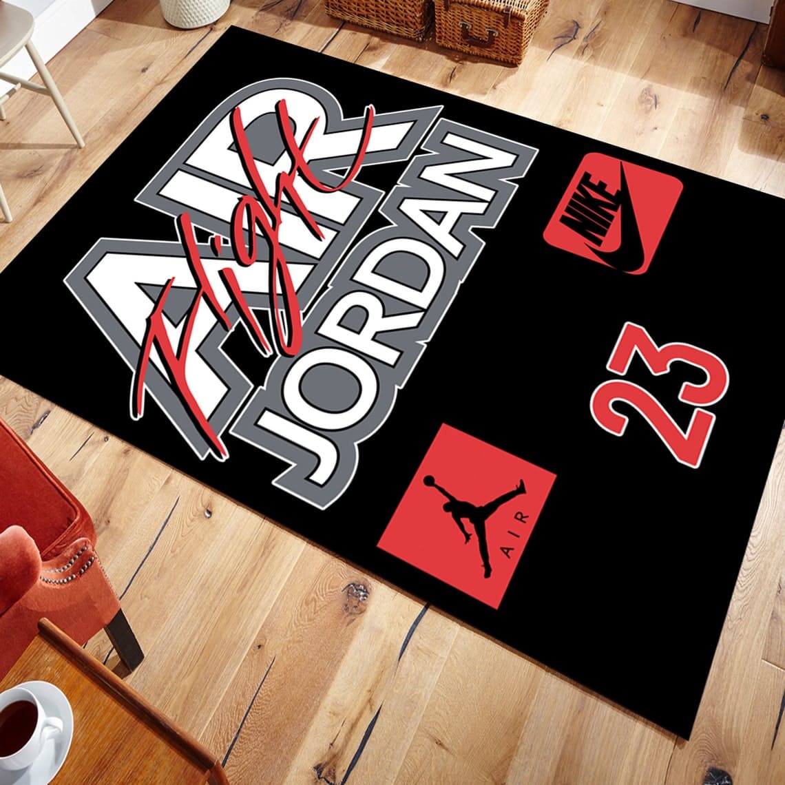 Inktee Store - Nike Jordan Basketball Home Decor Living Room Area Rug Image