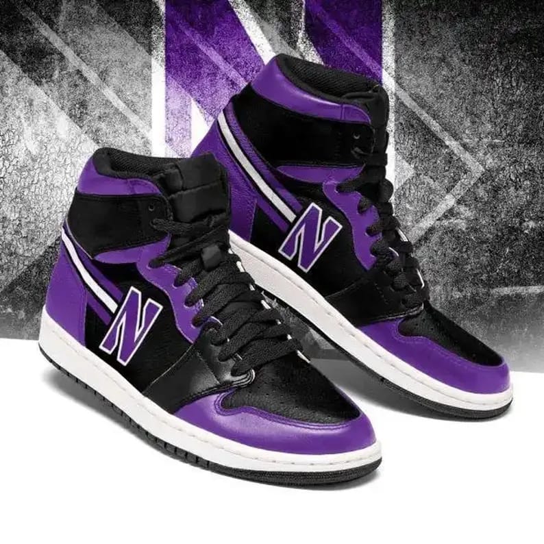Official Northwestern Wildcats Ncaa Team High Top Sneakers Perfect Gift For Fans Air Jordan Shoes
