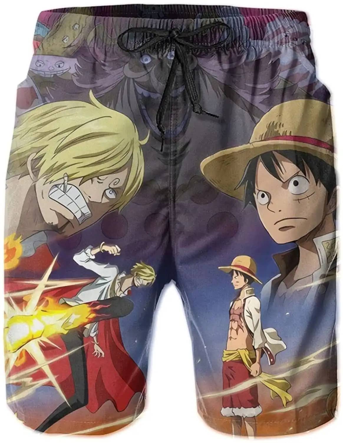 One Piece Anime Menswim Trunks Summer Beach 3 Shorts