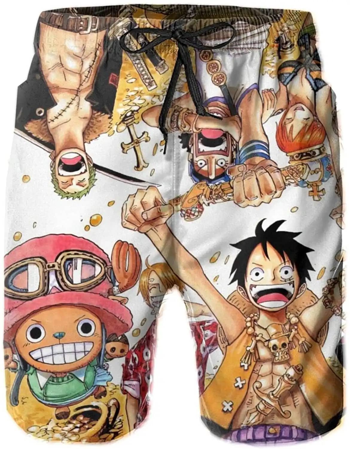 One Piece Anime Menswim Trunks Summer Beach 8 Shorts