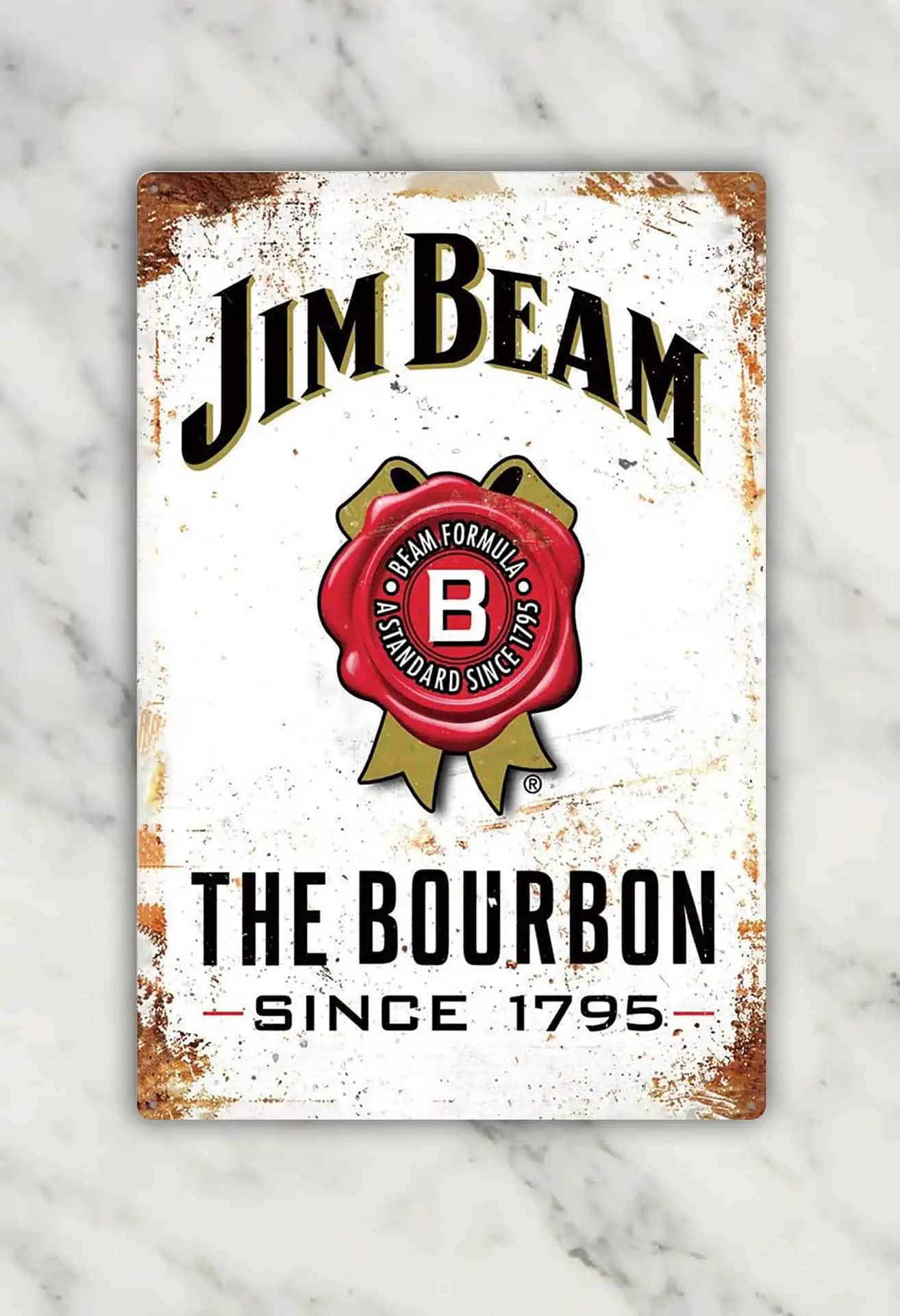Original Retro Design Jim Beam The Bourbon 1795 Wall Decor Metal Sign