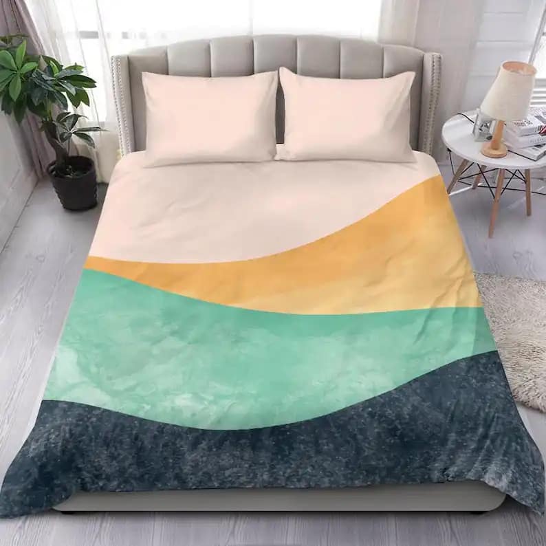 Pastel Creative Abstract Nature Field Quilt Bedding Sets