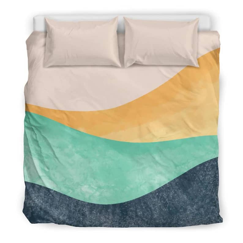 Inktee Store - Pastel Creative Abstract Nature Field Quilt Bedding Sets Image