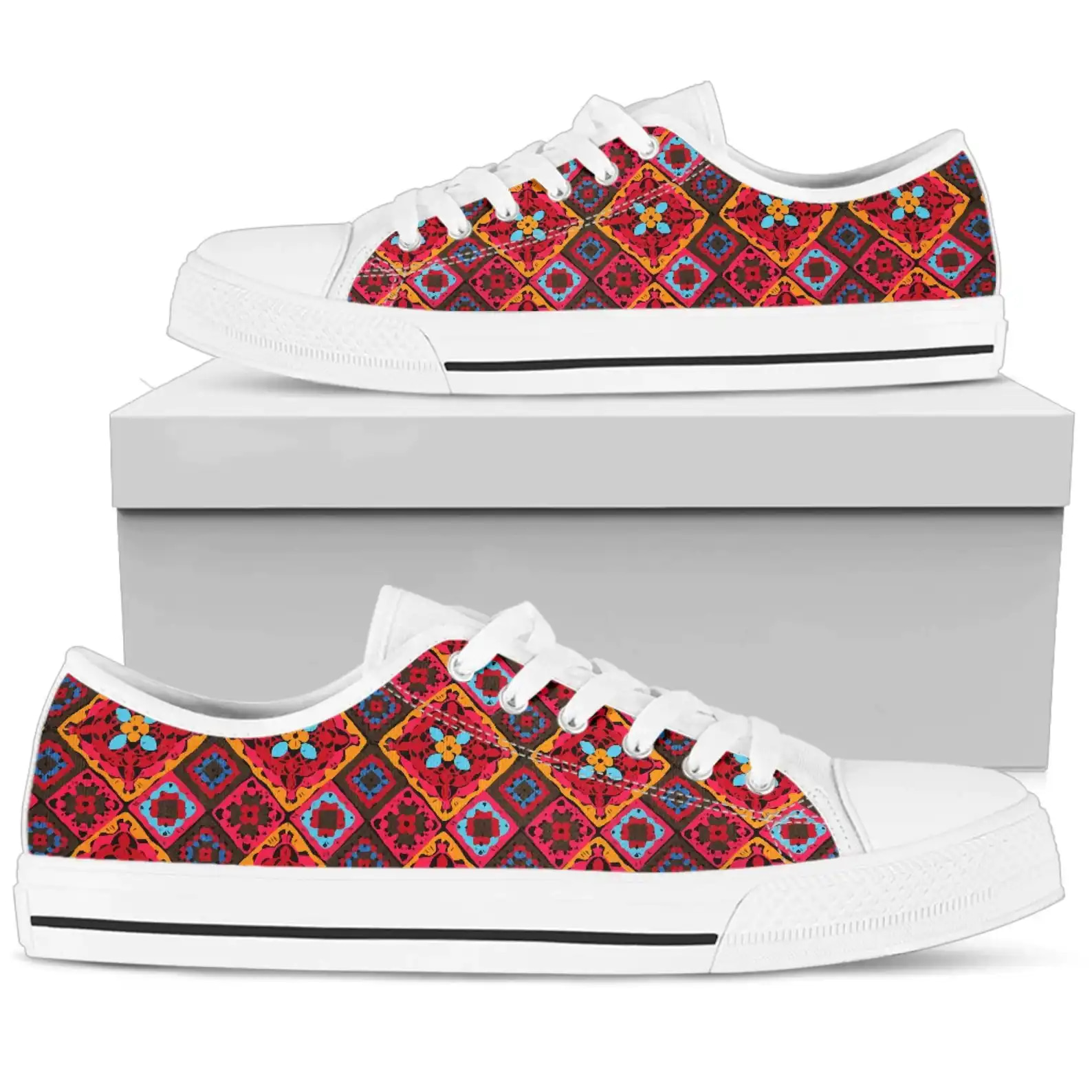 Pattern Art Shoes Custom Love Crocheting Low Top Sneakers