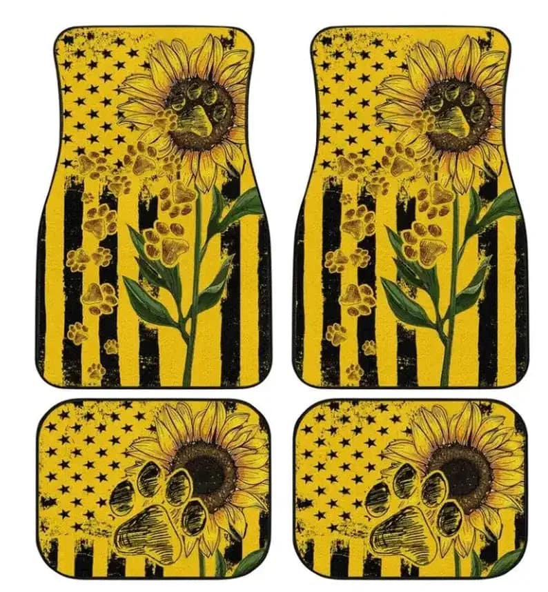 Paws Sunflower Custom You Are My Sunshine Car Floor Mats