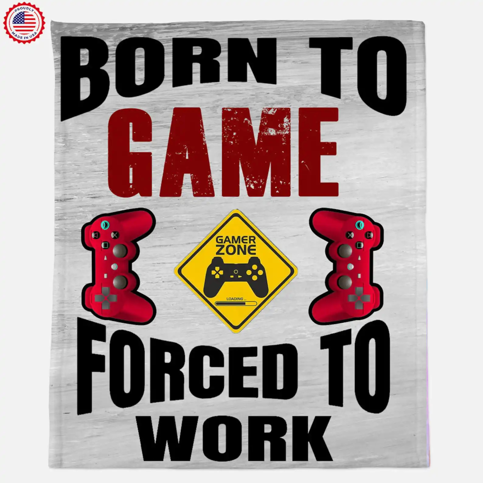 Personalized Blanket Born To Game Forced To Work Gift For Game Lovers Fleece Blanket