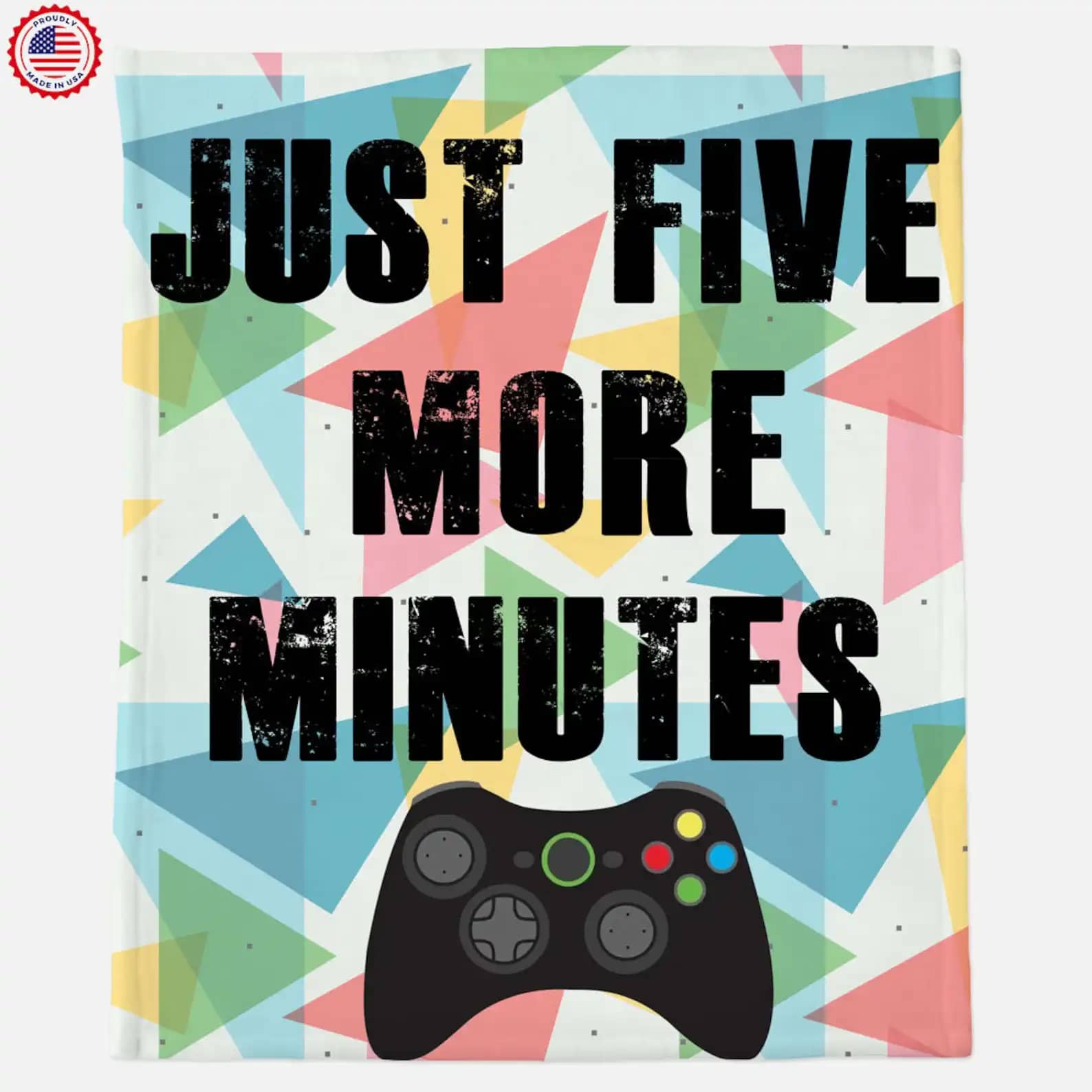 Personalized Blanket Just Five More Minutes Gift For Game Lovers Fleece Blanket