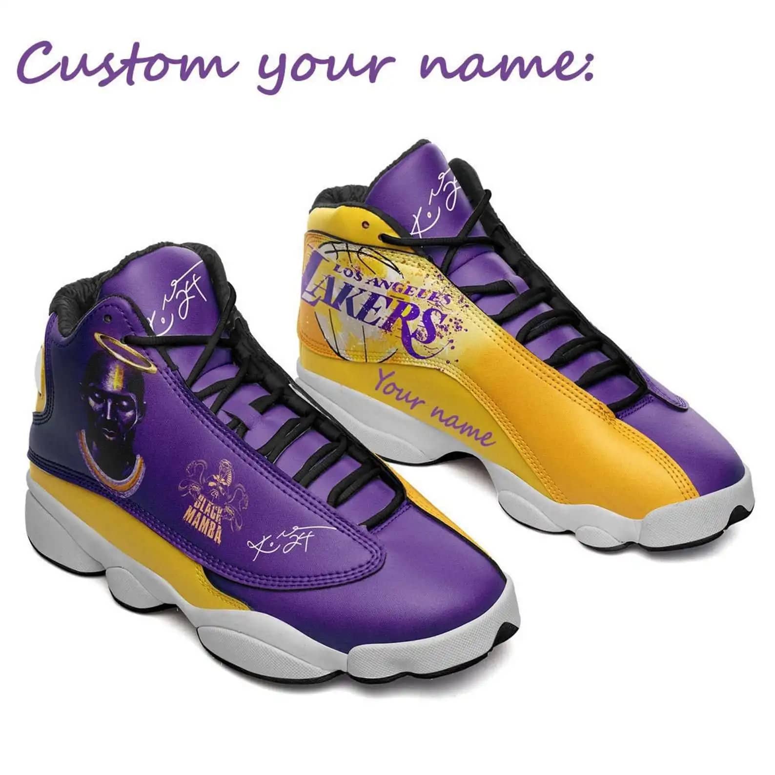 Personalized Custom Name Kobe Bryant Lakers 24 Air Jordan Shoes