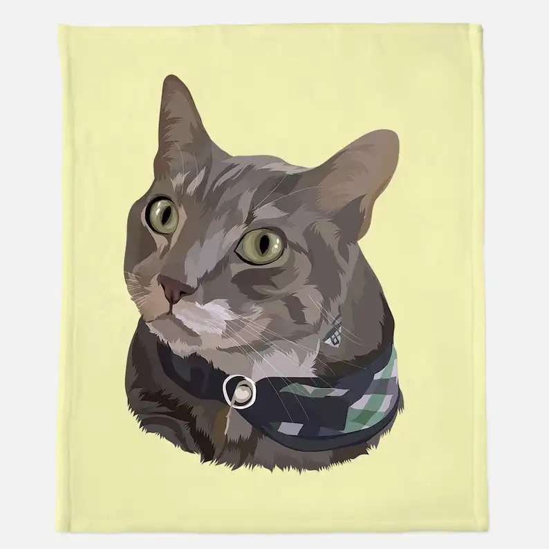 Personalized Cute Cat Art Never Try To Outstubborn A Cat For Lover Gift Fleece Blanket