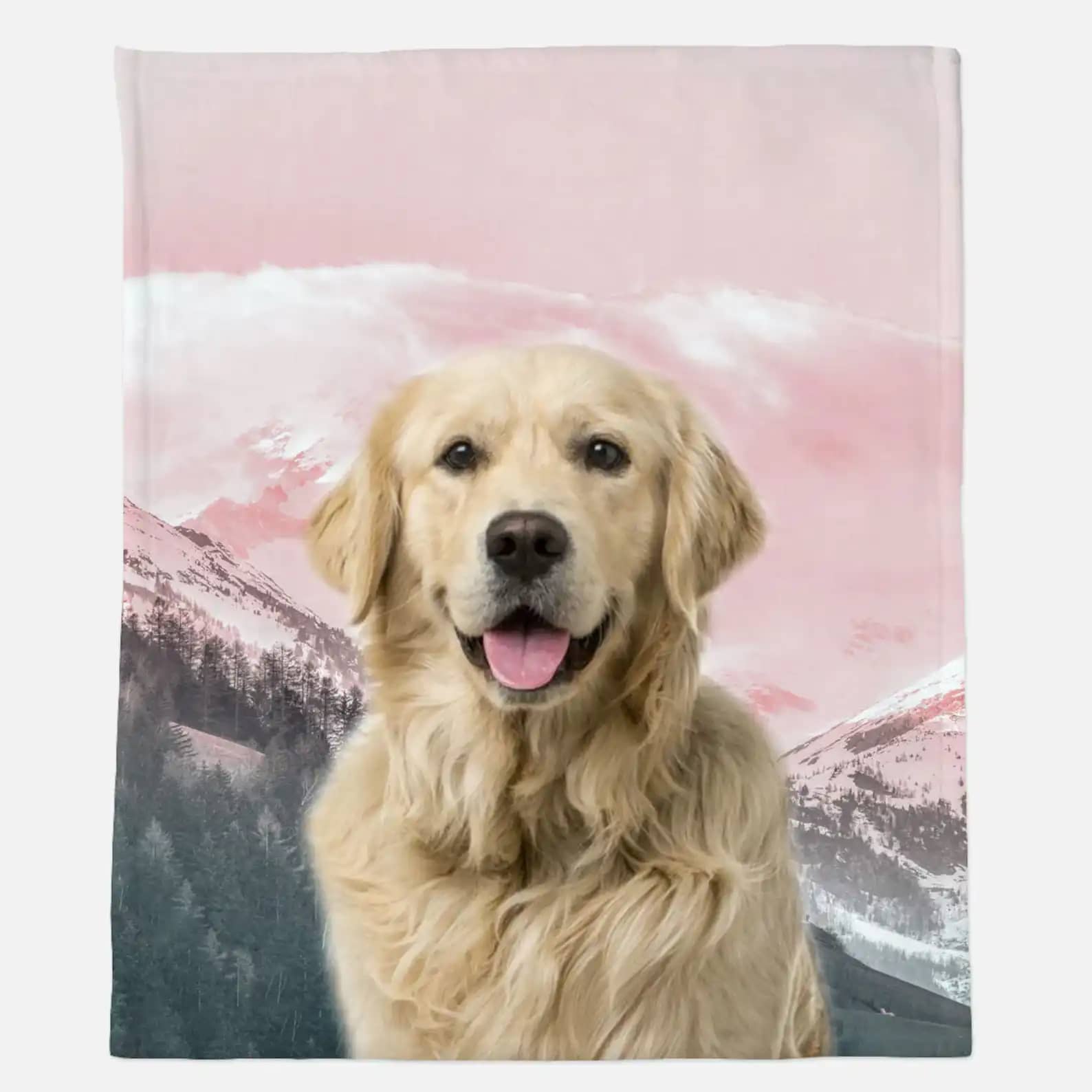 Personalized Dog Face Pet Lover Gift Fleece Blanket