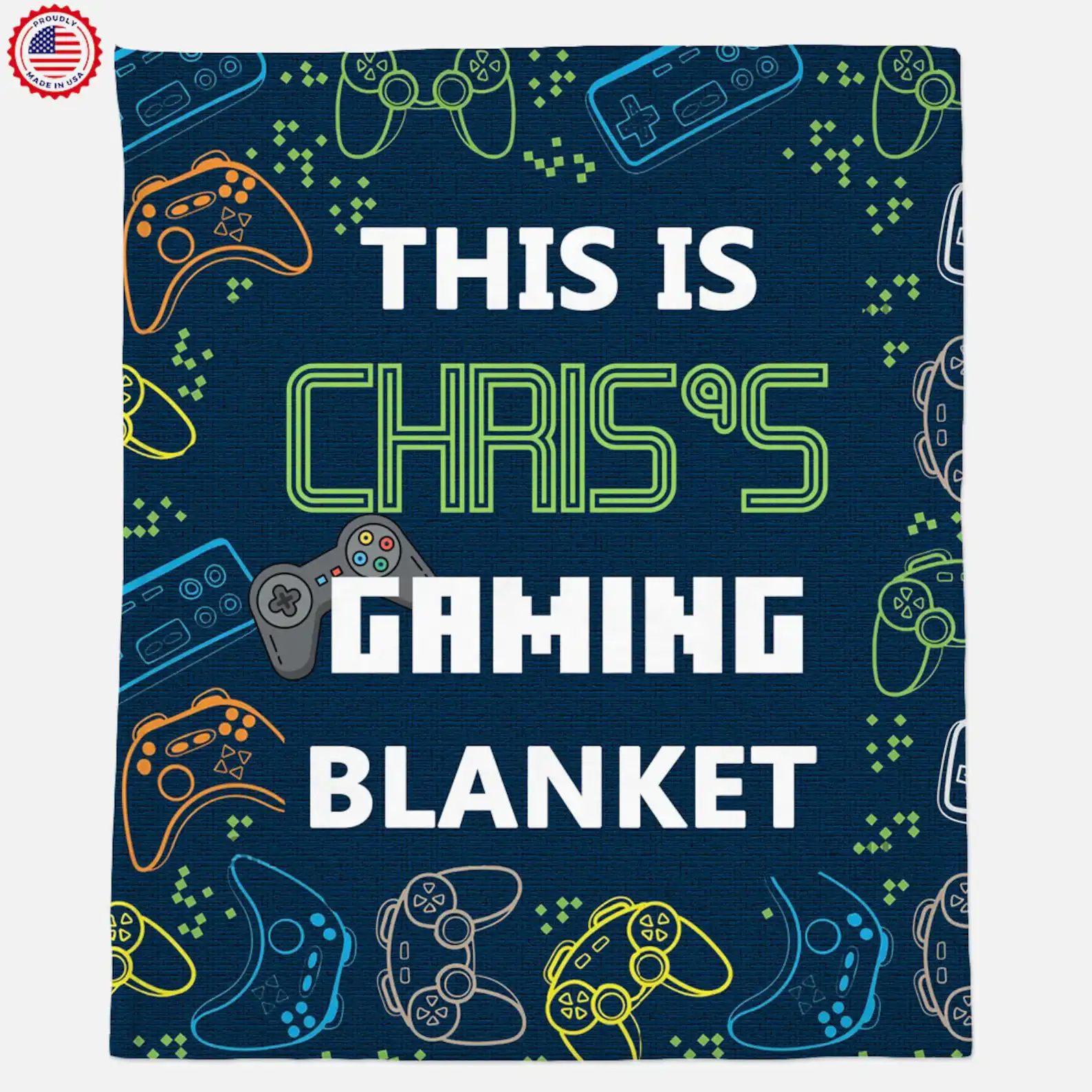 Personalized Gaming Blanket Gift For Gamer Lover Fleece Blanket
