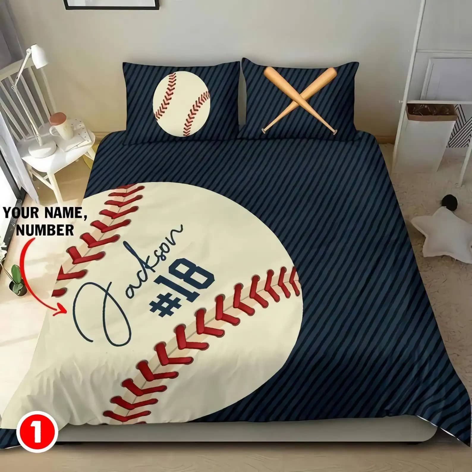 Personalized Jackson 18 Custom Number Famous Player Quilt Bedding Sets