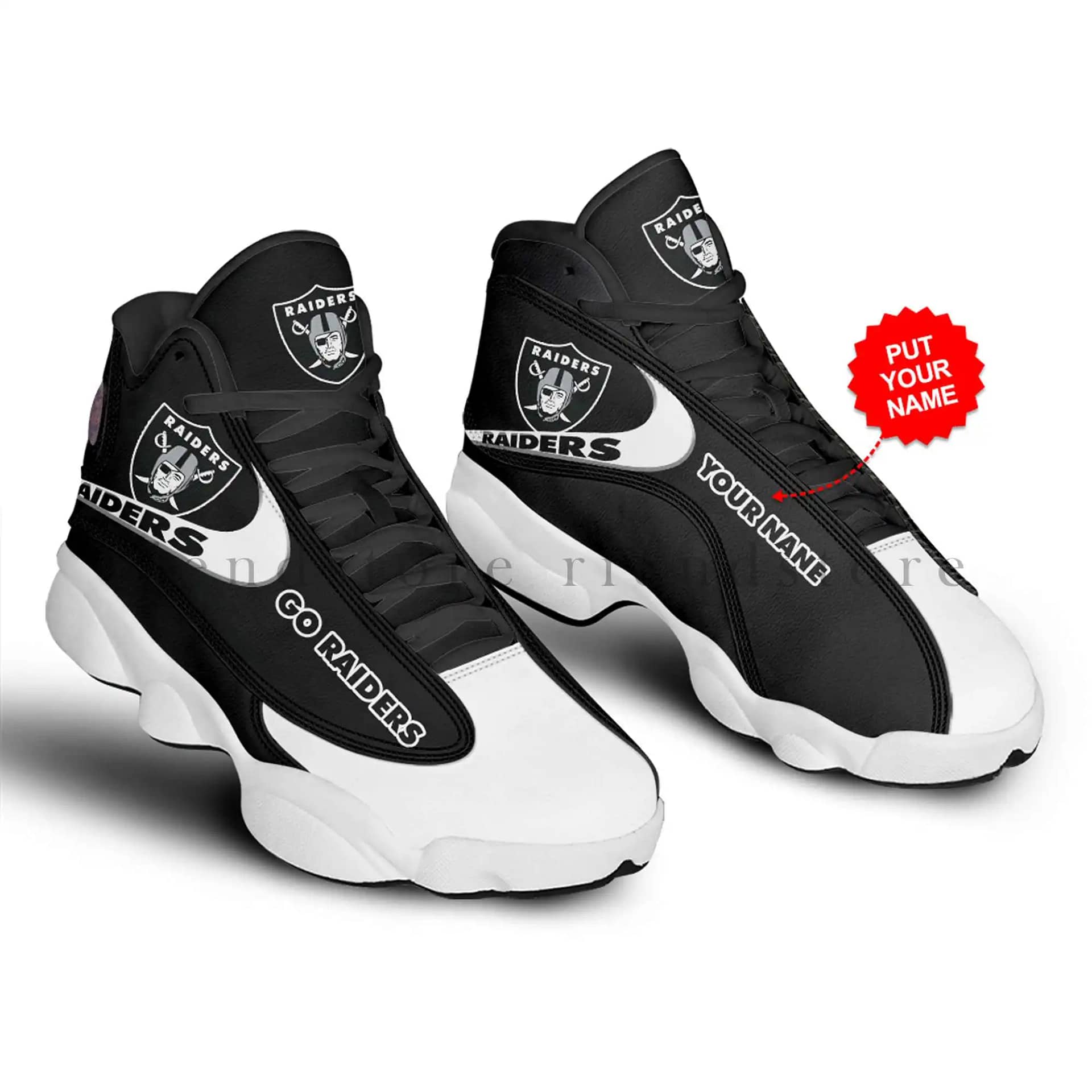 Personalized Las Vegas Raiders Air Jordan Shoes