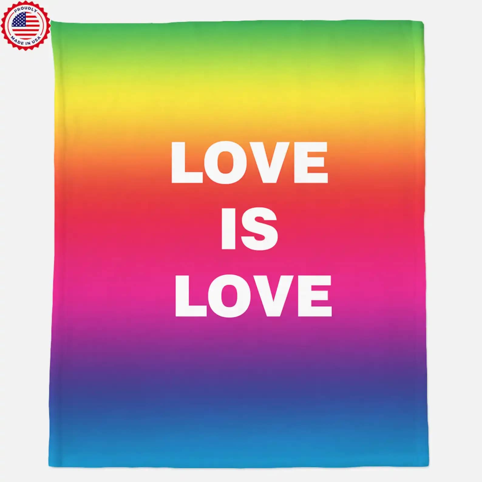Personalized Love Is Love Rainbow Blanket Gift For Lovers Fleece Blanket