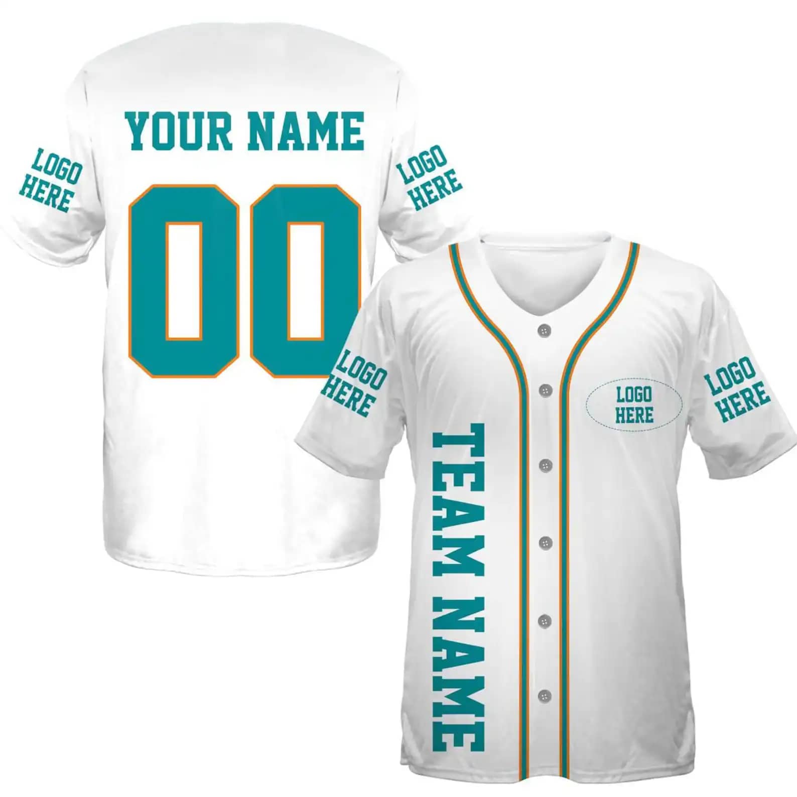 Personalized Miami Football Team Idea Gift For Fans Baseball Jersey